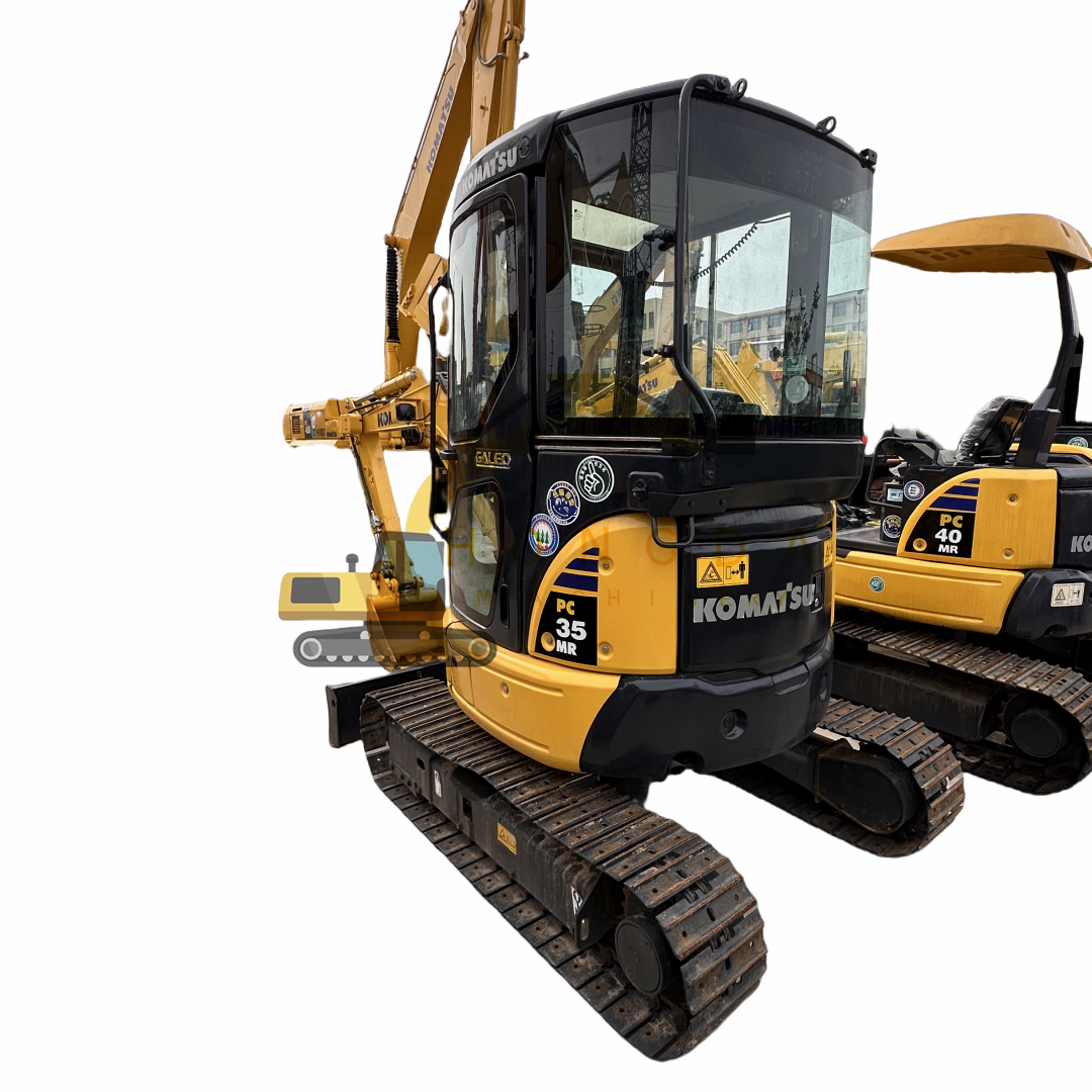 Komatsu pc35mr-3 pc35mr-2 pc30 pc55 excavator zero tail with side swing boom, used mini excavator Komatsu 3 ton PC35 on sale