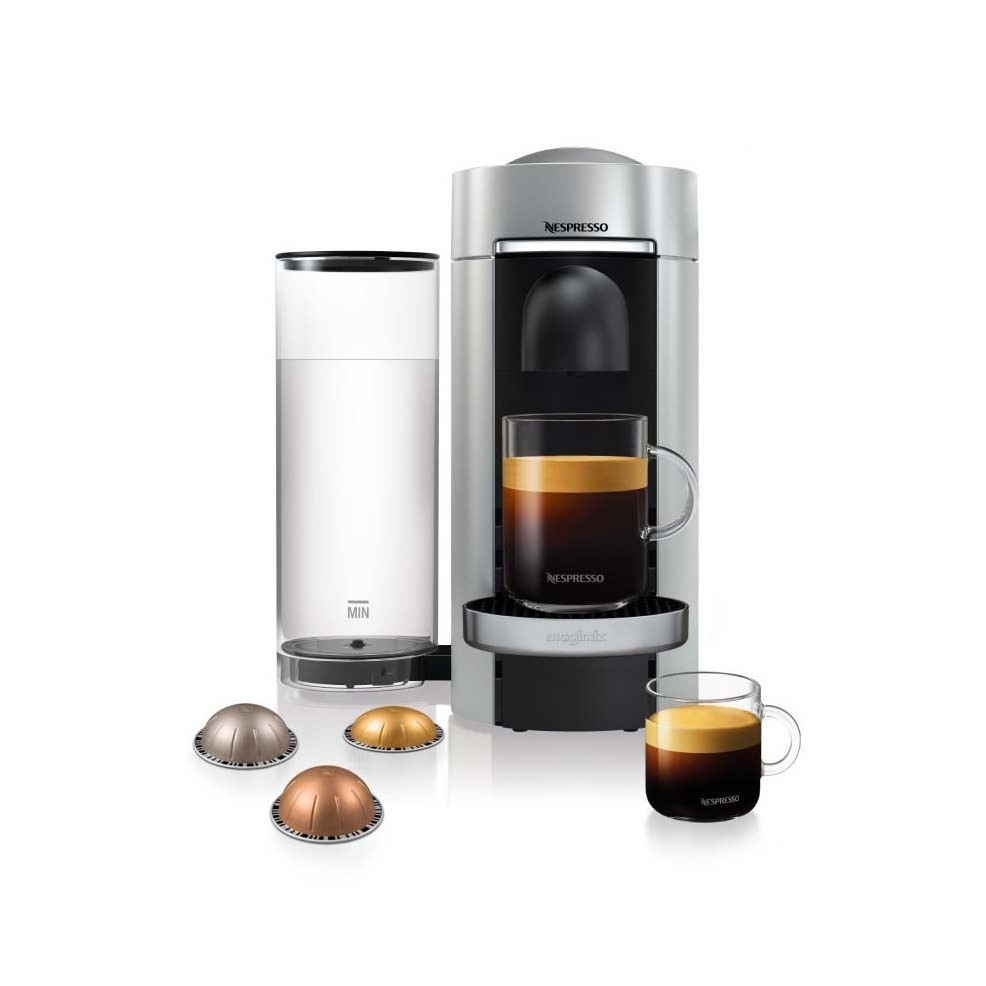 Nespresso Vertuo Next Deluxe Coffee and Nestle Ice Cream Buitoni Espresso Machine by with Milk Frother, Matte Black Chrome