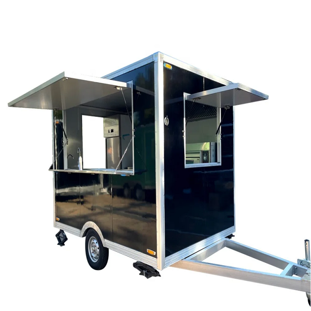 Commercial Mobile Food Truck Sells Stainless Steel Hot Dog Food Truck Street Fast Food Snack Truck