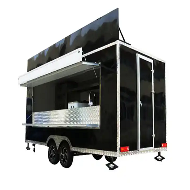 Commercial Mobile Food Truck Sells Stainless Steel Hot Dog Food Truck Street Fast Food Snack Truck