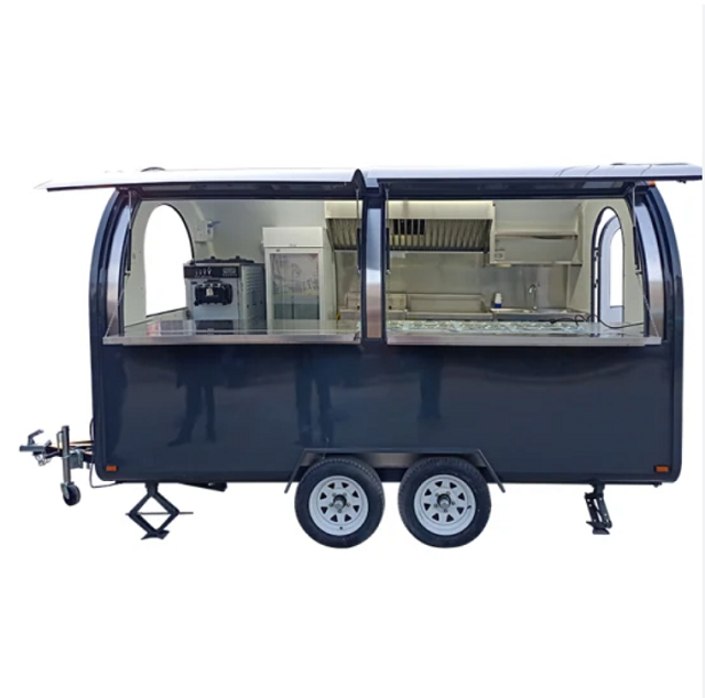 Commercial Mobile Food Truck Sells Stainless Steel Hot Dog Food Truck Street Fast Food Snack Truck