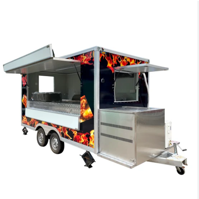 High Quality Mobile Food Trucks for Sale Van Food Trailer Pizza Truck with Low Price