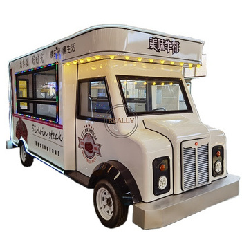 Buy Mobile Fully Equipped Pizza Ice Cream Coffee Shop Food Truck With Full Kitchen Hot Dog Food Vending Cart Trailer For Sale