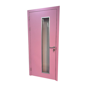 manual lead door, lead door with lead glass window,Anti-Radiation Sliding Lead Glass Door