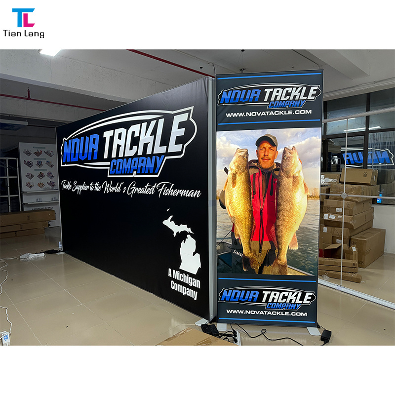 Easily install modular aluminum fabric 3x3 size trade show custom exhibition booth for display Stand light box