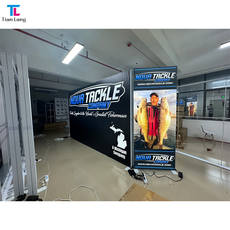 Easily install modular aluminum fabric 3x3 size trade show custom exhibition booth for display Stand light box