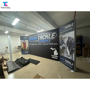 Easily install modular aluminum fabric 3x3 size trade show custom exhibition booth for display Stand light box