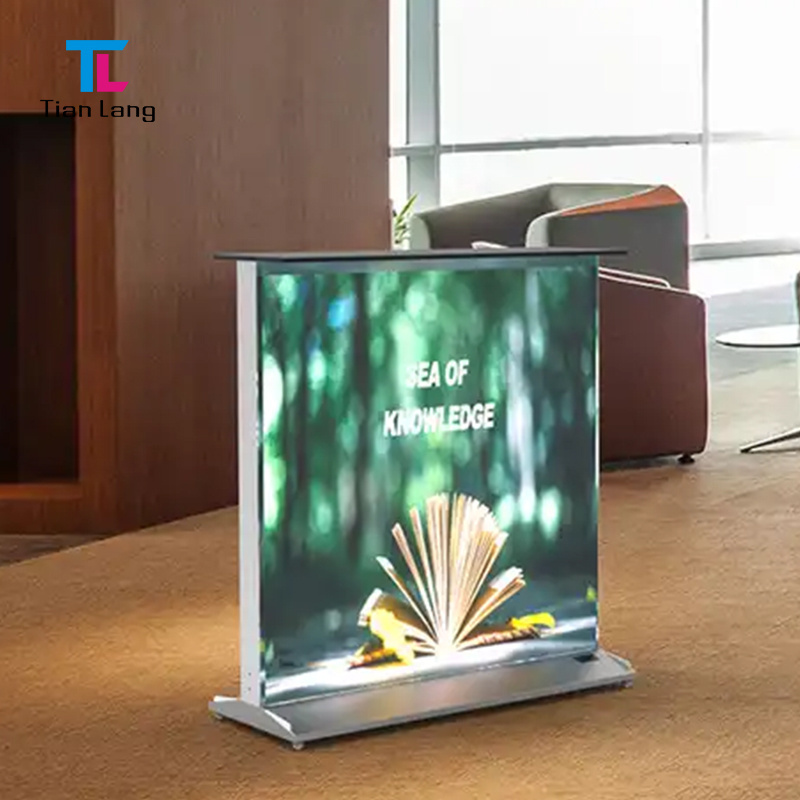 TianLang Promotion Display Table Pvc Exhibition Booth Counter Portable Exhibition Booth Light Box Table