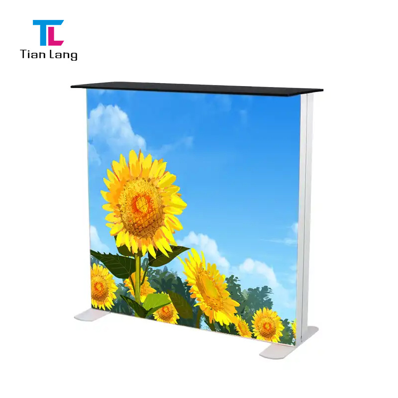 TianLang Promotion Display Table Pvc Exhibition Booth Counter Portable Exhibition Booth Light Box Table