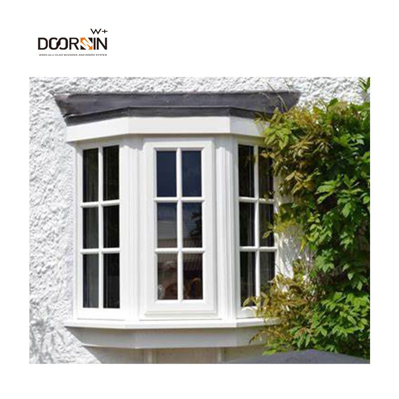 Doorwin NFRC Certified Modern Wooden Window Designs Soundproof Heat Insulated Casement Bay Window