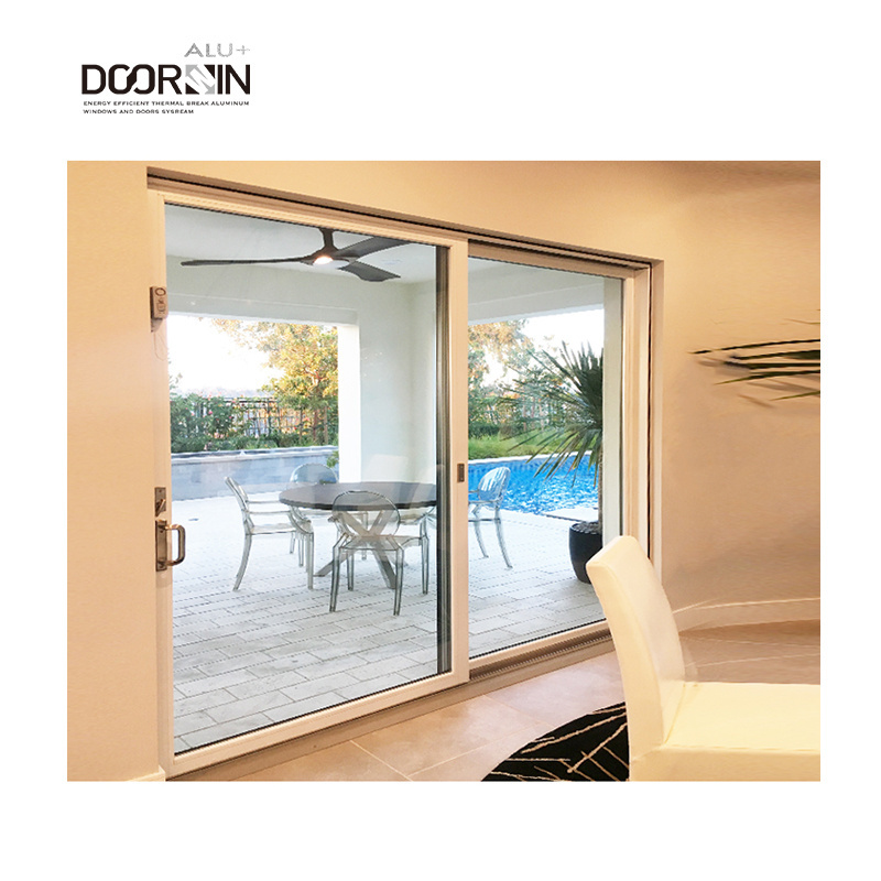 DOORWIN Super Quality Aluminum Door Thermal Break Sound Insulation Security Exterior Glass Sliding Door Patio