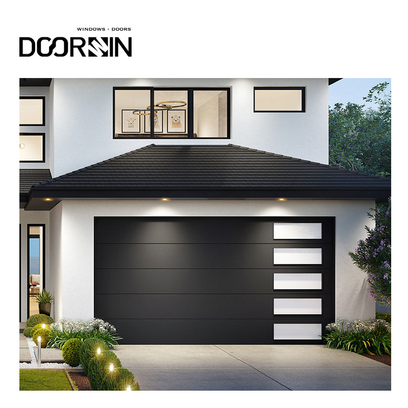 DOORWIN Hot Sale Security Steel Doors Modern Simple Design Windproof Fire Protection Smart Garage Door