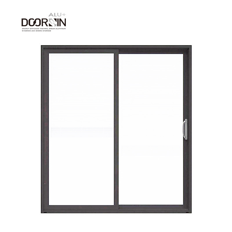 Luxury Simple Entrance Doors Residential House High Security Wind Proof Doubole Glazed Slide Door Glass Aluminum