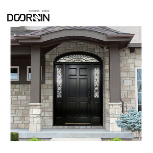 Super Quality Interior Wood Doors For Houses Sound Insulated High Efficient Arch Top Solid Wood Entry Door