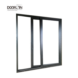 Luxury Simple Entrance Doors Residential House High Security Wind Proof Doubole Glazed Slide Door Glass Aluminum