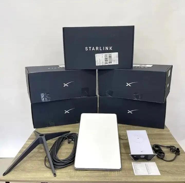 Brand New 100% Original Flat High-Performance Starlink Satellite Internet Kit with Wedge Mount Complete Part and accessories