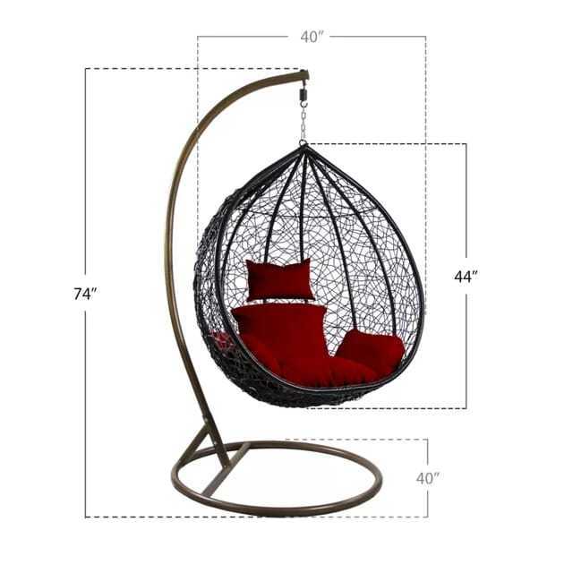 Coarse rattan hanging basket swing indoor household hotel courtyard leisure outdoor rattan swing chair hanging basket