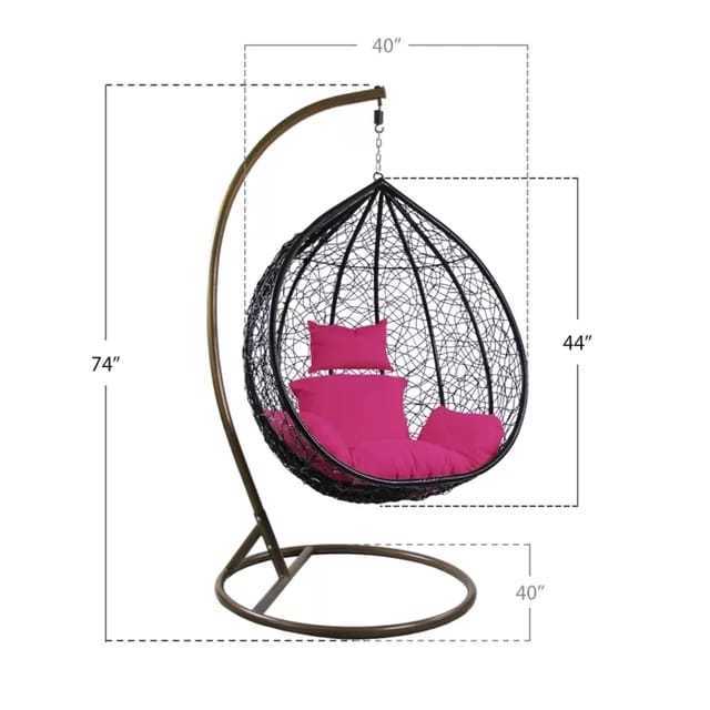 Coarse rattan hanging basket swing indoor household hotel courtyard leisure outdoor rattan swing chair hanging basket