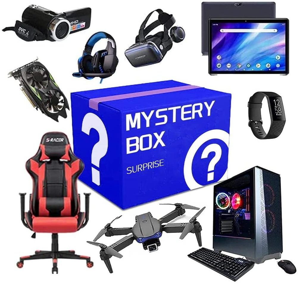 New Hot Girl's Day surprise mystery boxes electronics best gift blind boxes may open:Automatic hair curler,Air fryer...