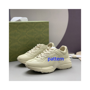 2024 New Women's Dad Shoes Luxury Designer Genuine Leather Customized Heightened Thick Sole 	 mens sneakers