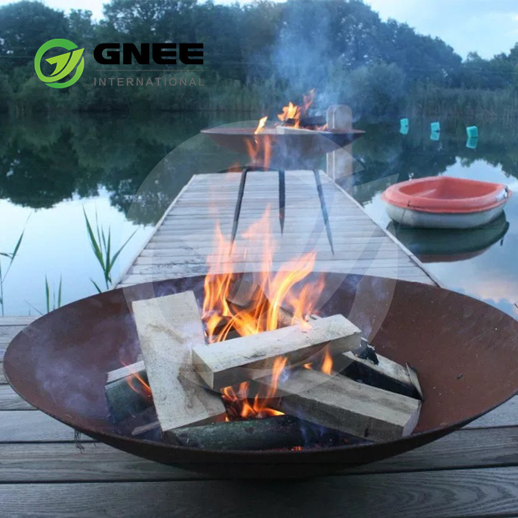 Garden Warming Decorate Corten Steel Table Top Steel Outdoor Firepit Burner Wood Decoration Indoor warming Corten Steel Fire Pit