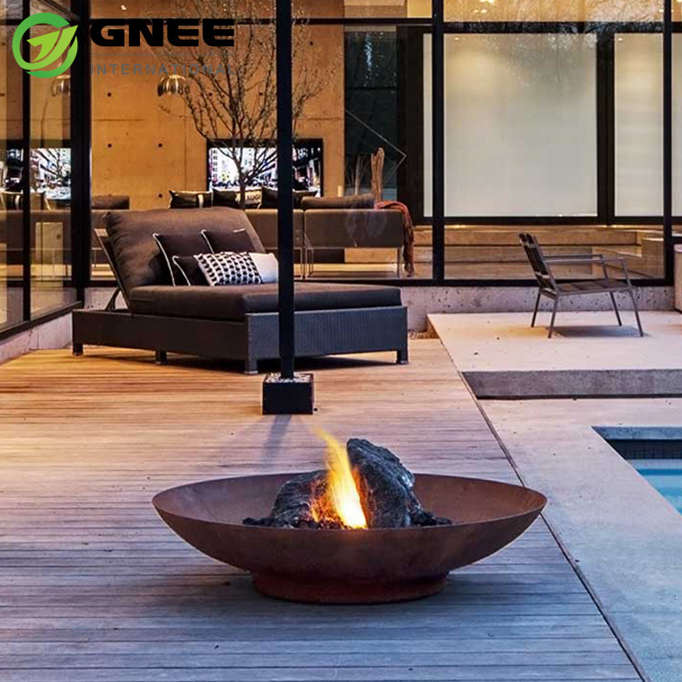 Factory Wholesale Suppliers Corten Steel Outdoor Wood Burning Fire Pit Fire Bowl Corten Steel Fire Table