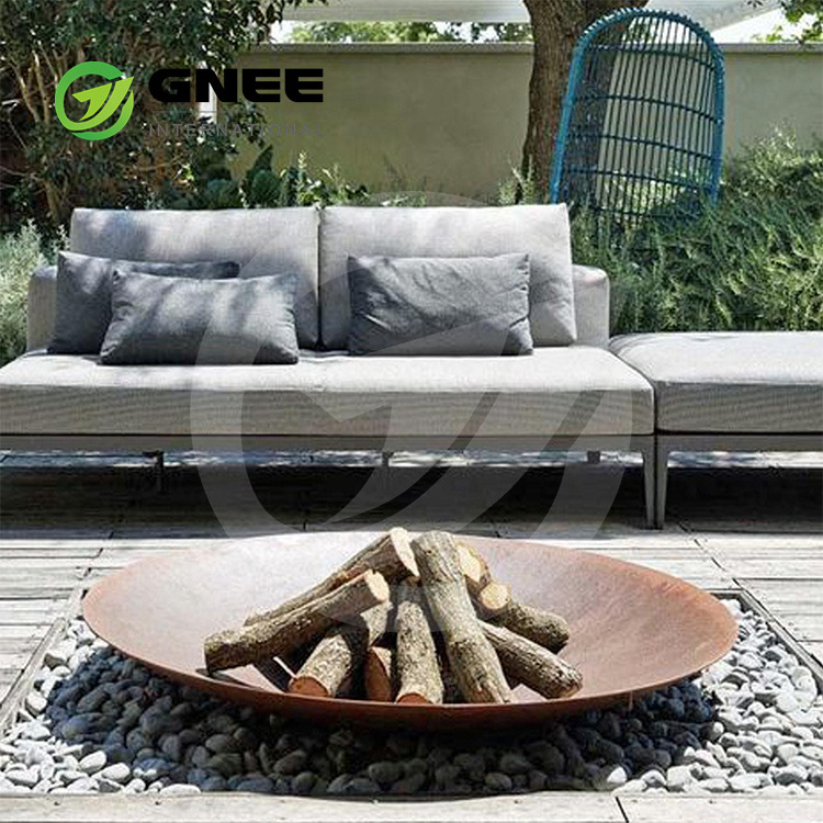 Custom Size Outdoor Garden Camping Corten Steel Heat Resist Paint Fire Pit with Different Base