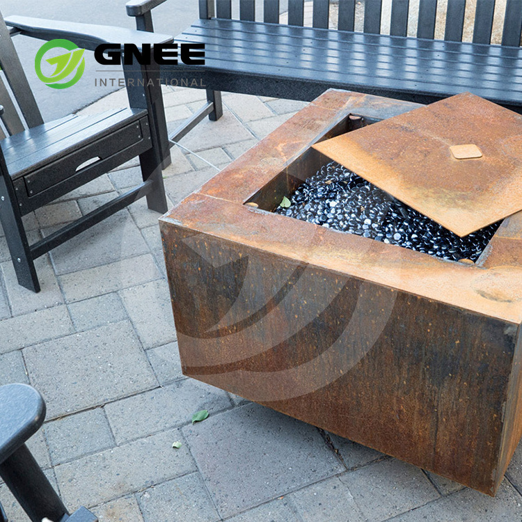 Rectangular Corten Steel Fire Pit Hot Selling Low Price Propane Outdoor Fire Pit