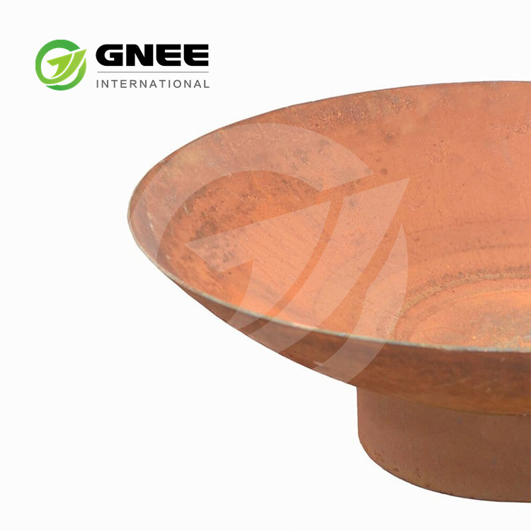 Corten Steel tabletop firepit hidden propane tank fire table