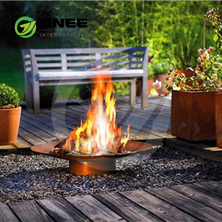 Larger Outdoor Heating Wood Burning Fire Pit Stove Corten Steel Round Square Fire Table