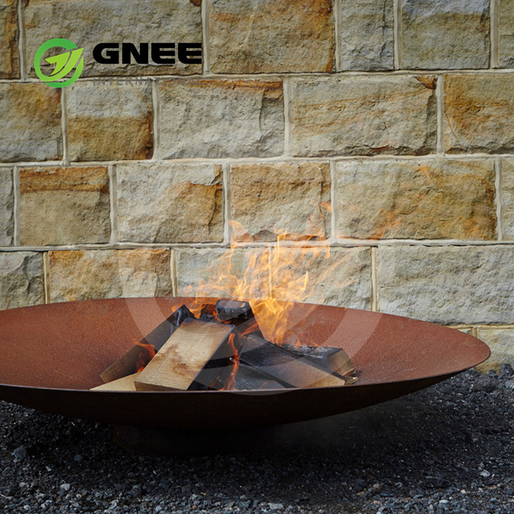 Larger Outdoor Heating Wood Burning Fire Pit Stove Corten Steel Round Square Fire Table