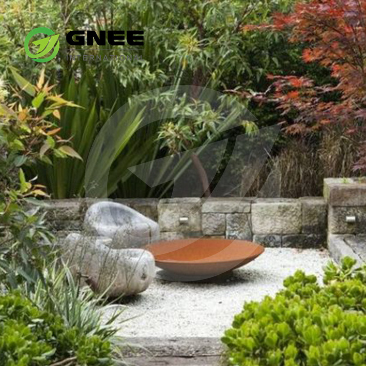 Customized Outdoor Corten Steel Fire Pit Corten Steel Extra Large Fire Pit And Water Bowl