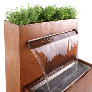 Modern Corten Steel Garden Pond Outdoor Water Fountain Water Feature