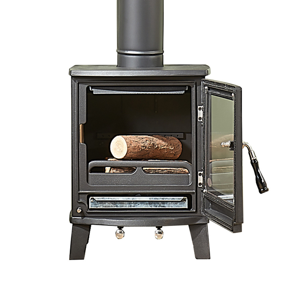 Sheet Metal Fireplace Wood-burning Stove Round Wood Stove Freestanding Wood Cook Stoves