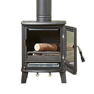 Sheet Metal Fireplace Wood-burning Stove Round Wood Stove Freestanding Wood Cook Stoves