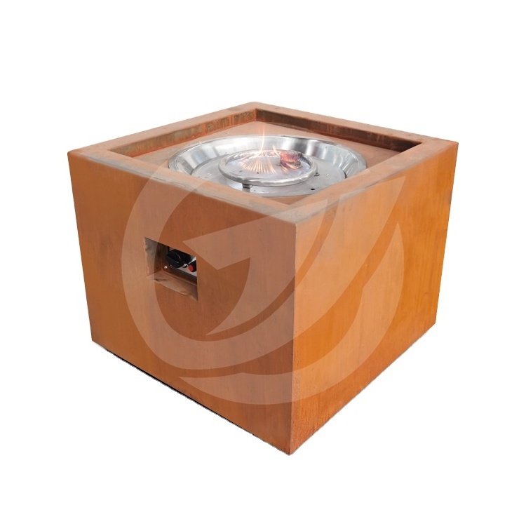 Rectangular Corten Steel Fire Pit Hot Selling Low Price Propane Outdoor Fire Pit