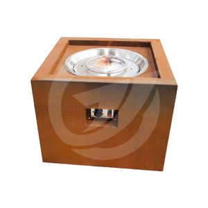 Hot Sell Tall Cylindrical Corten Steel Gas Fire Pit Table