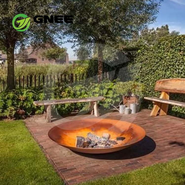 Outdoor Large Gas Fire Pit Decorative Corten Steel Small Fire Bowl Metal Outdoor Fireplace garden supplies