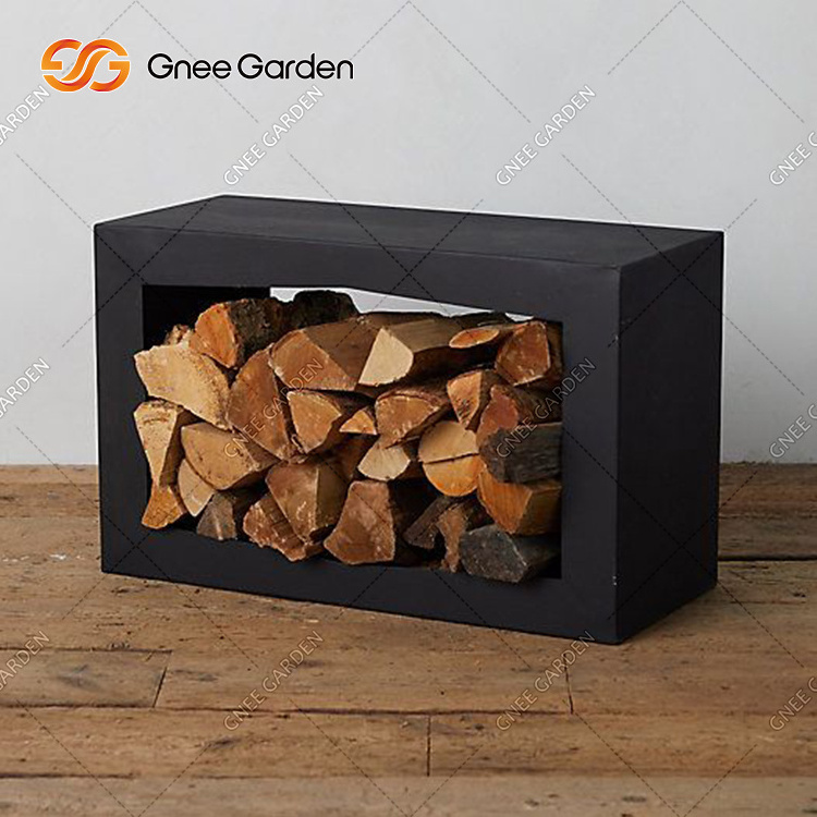 Corten Steel Hexagon Corten Steel Wood Storage For Fireplace