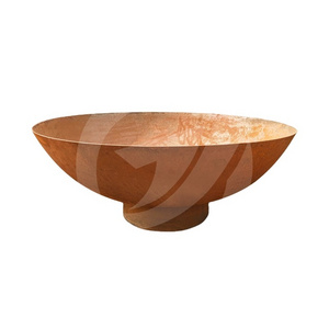 Corten Steel Extra Large Fire Pit And Water Bowl