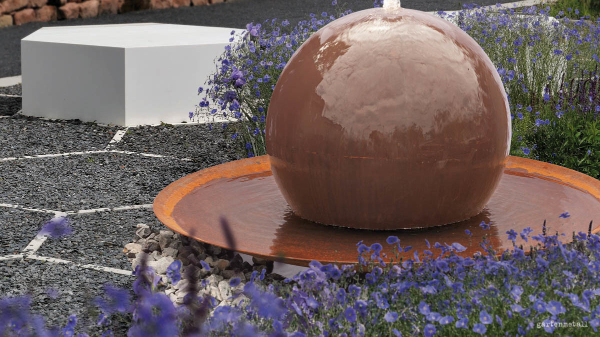 Favorite Garden Water Feature  Corten Steel Round Water Table