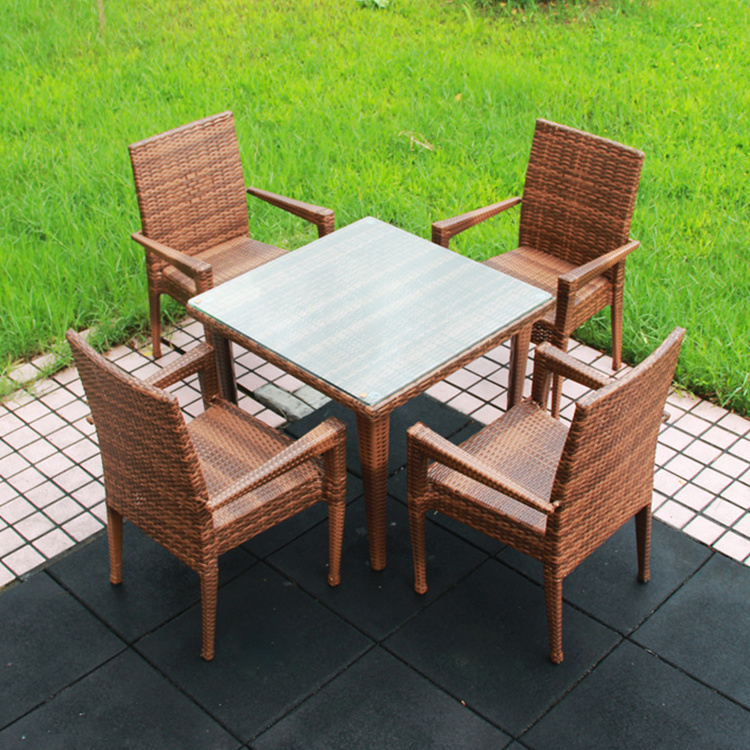 New Outdoor Garden Patio Rattan Table And Chairs With Stools Ottoman Containable Furniture Set