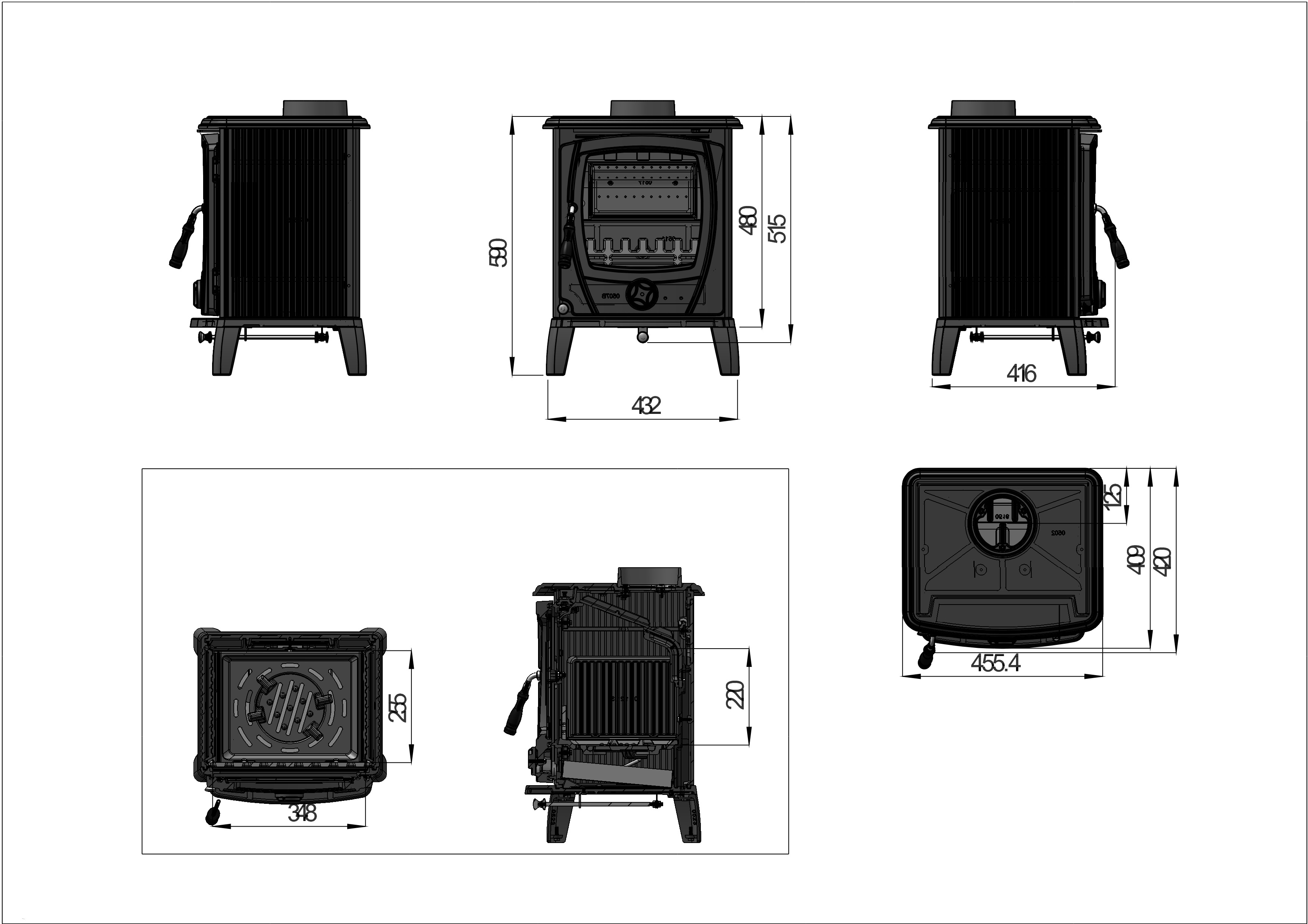 Freestanding Outdoor Corten Wood Burning Fireplace With Chimney Smokeless Wood Burning Stove Fireview Eco-stove