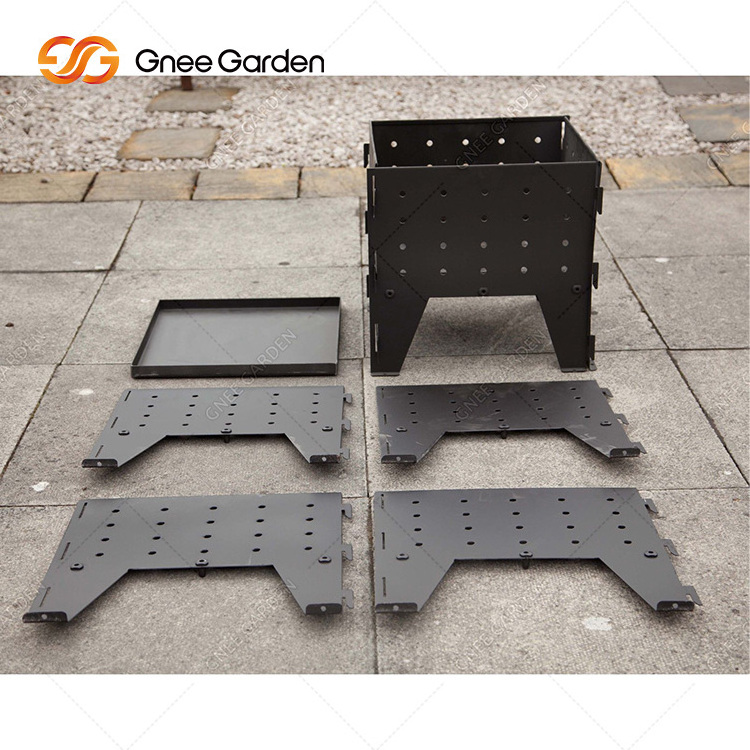 New Style Design Stainless Steel Corten Steel Fire Pits Garden Outdoor Wind Resistant Fire Pit With Grids Corten Steel Fire Pits