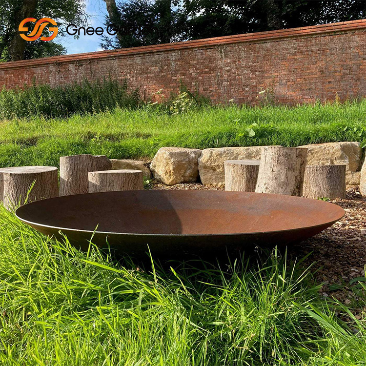 Wood Burning Firepit  Outdoor Corten Steel Propane Fire Pit Table