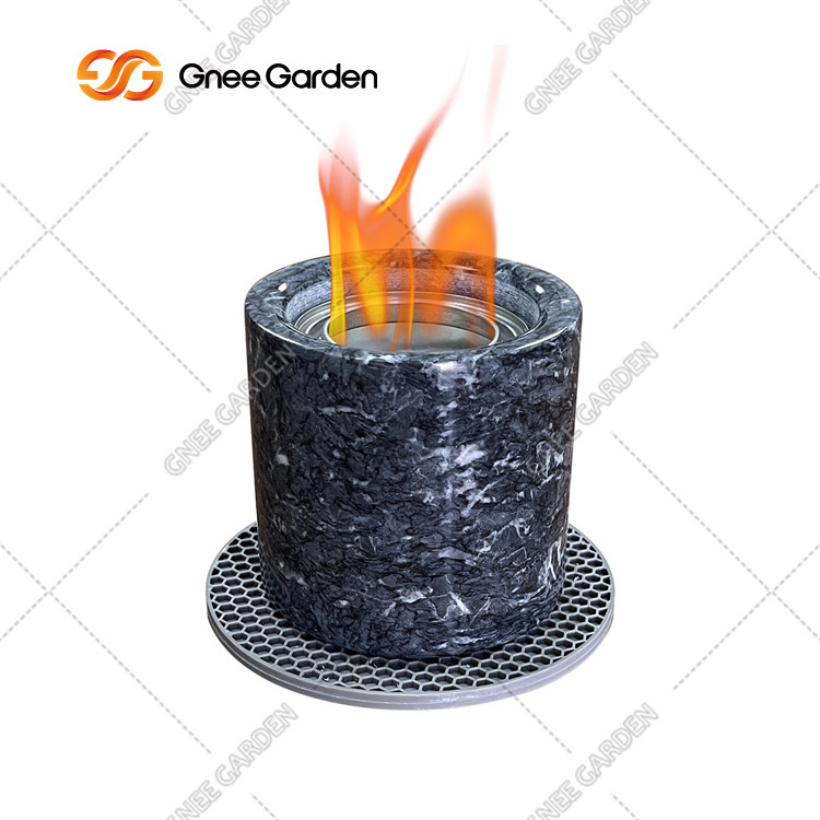 New Styles Black Table Small Alcohol Fire Pits With Ceramics Desktop Decoration Household Eco Friendly Fire Pit