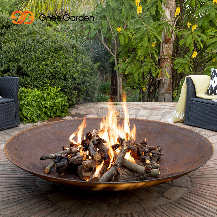 Burnfire wood pit fire stove Corten Steel Fireplace Surround Tabletop Fire Bowl Steel Fire Pit Bowl