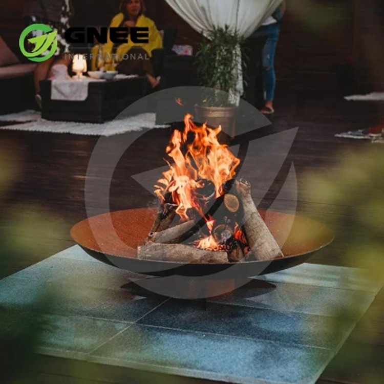 Outdoor brazier fire pit fire pit bowl corten steel fire pit bowl