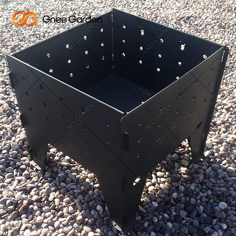 New Style Design Stainless Steel Corten Steel Fire Pits Garden Outdoor Wind Resistant Fire Pit With Grids Corten Steel Fire Pits