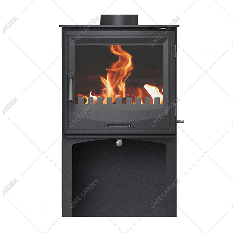 2024 Fireplaces for sale red indoor cast iron 11kw smokeless german biomass wood pellet stoves